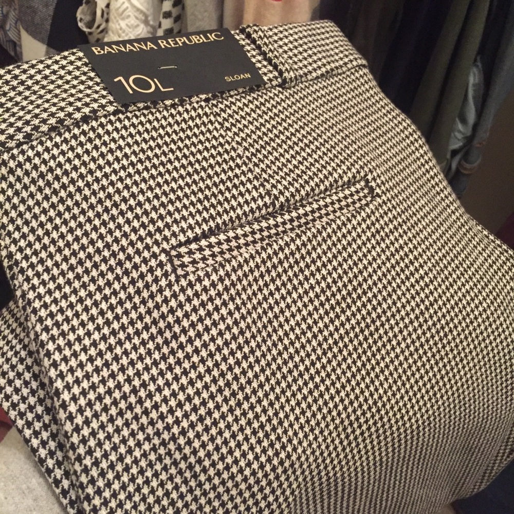 Banana Republic SLOAN Pant in Houndstooth Size 10